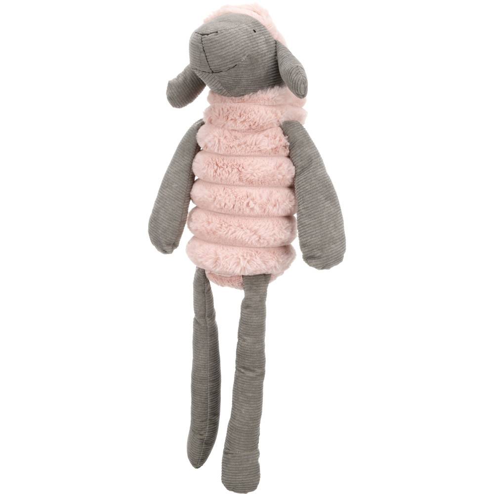 Jouet peluche Ribola Mouton assis Taille L 65 cm Rose et Gris pour Chien - Image 1