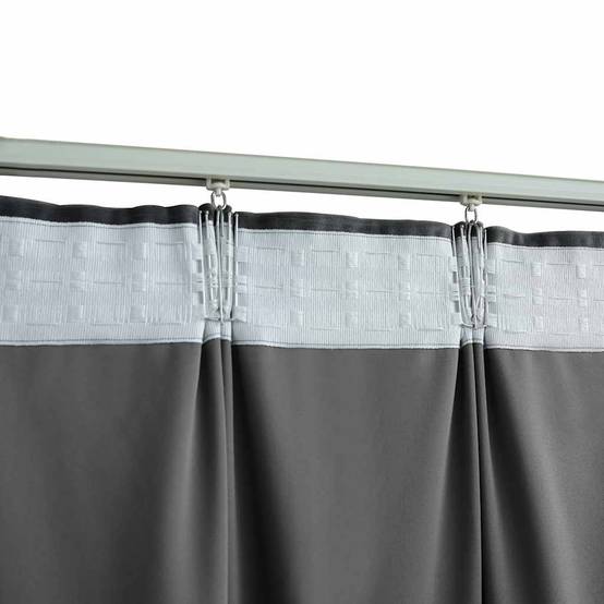 Rideaux occultants - Panneaux de rideau et crochet 2pcs Velours Anthracite 140x245cm - Image 4