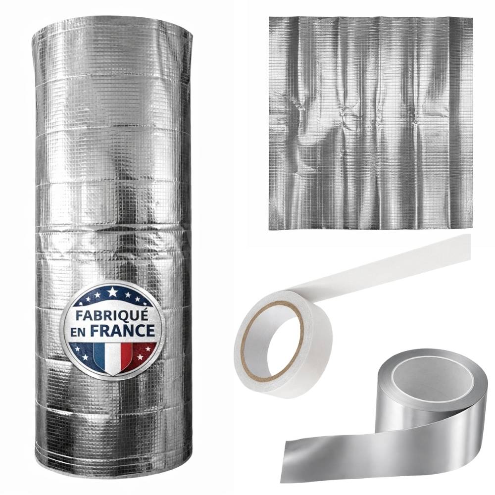 ISOLANT POUR BALLON D'EAU CHAUDE ET CUMULUS 160 X 200CM - KIT COMPLET AVEC SCOTCH - Image 1