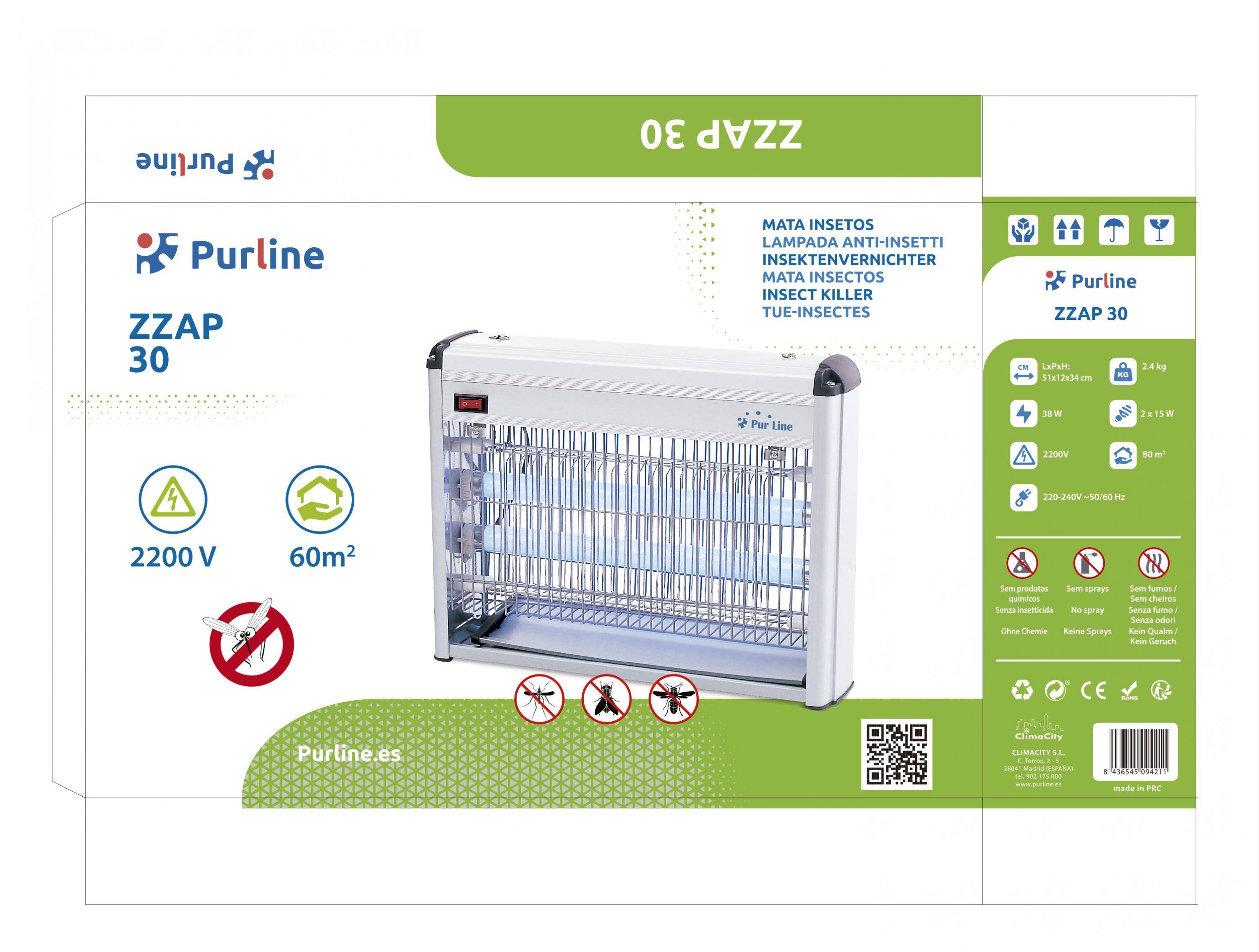 Purline - Tue Insectes Électrique 30W avec lumière ultraviolette - Purline - Image 6