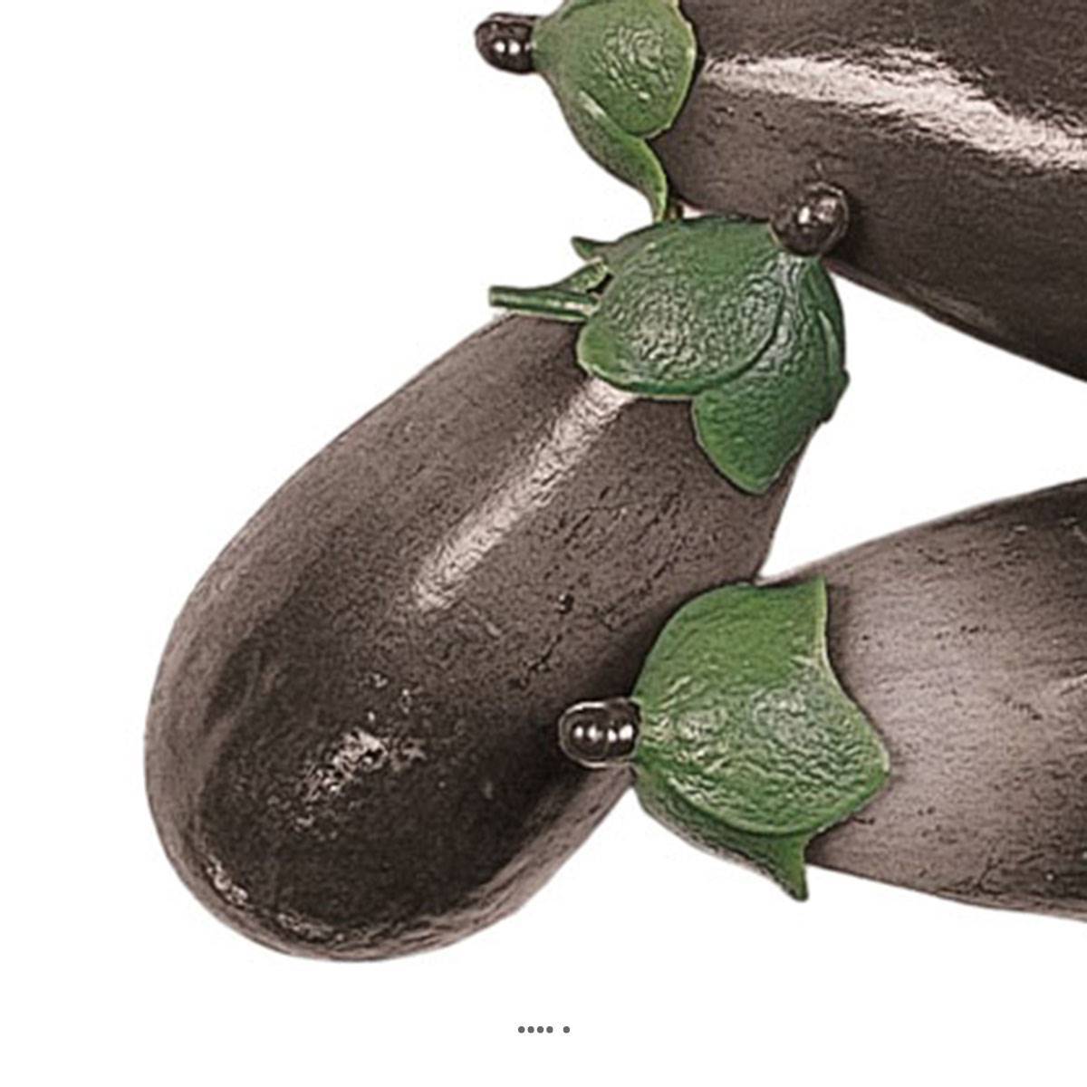 Artificielles - Aubergines artificielles en lot de 3 en Plastique soufflé L 135x60 mm - Image 3