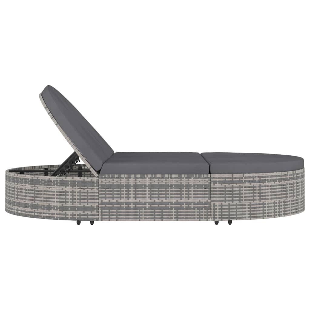 Prolenta Premium - Chaise longue pliante/transat  Cecily Gris  198 X 138 X 28 cm  - P87209G - Image 4