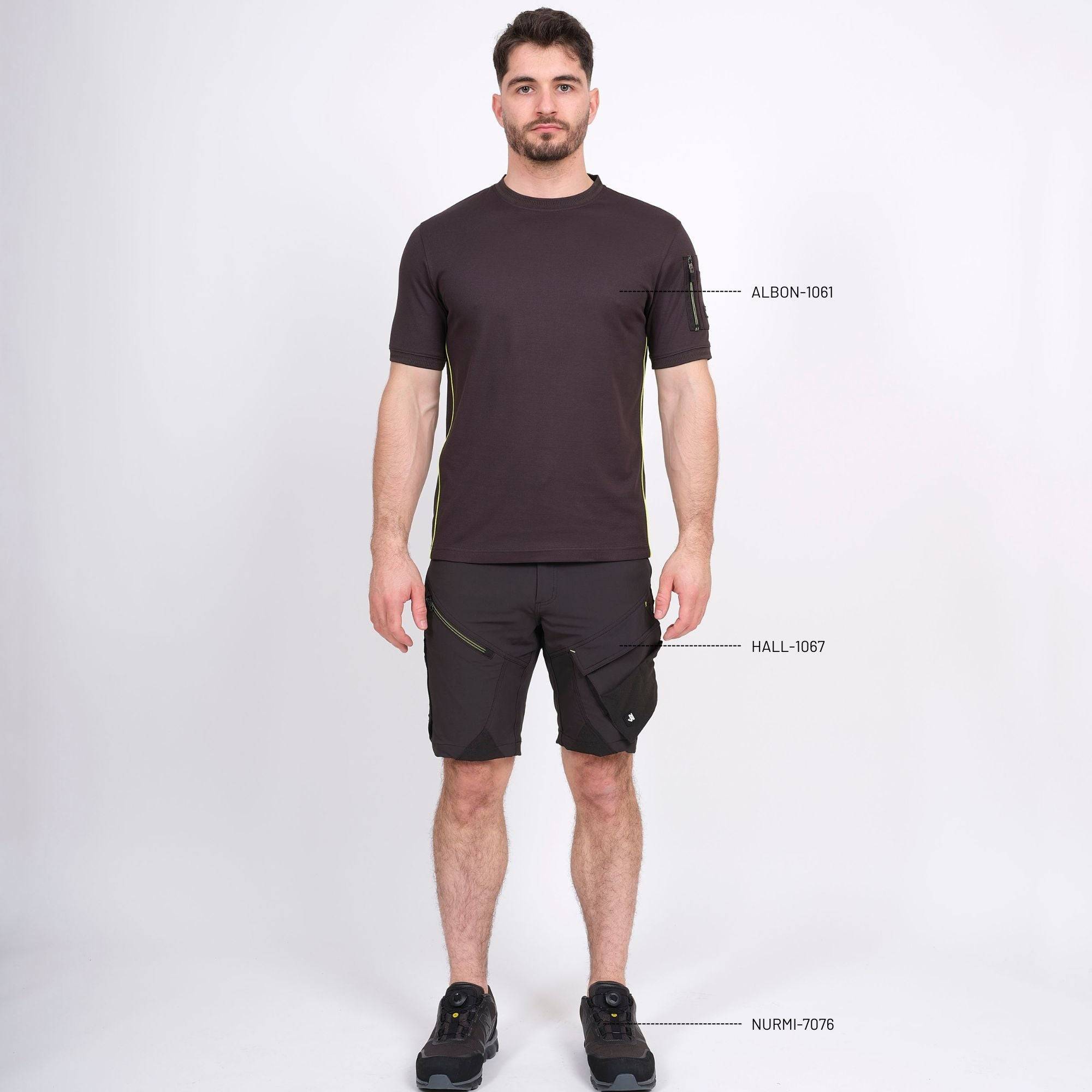 Nineworths - taille l - albon - t-shirt manches courtes de travail - 1061 anthracite - Image 2