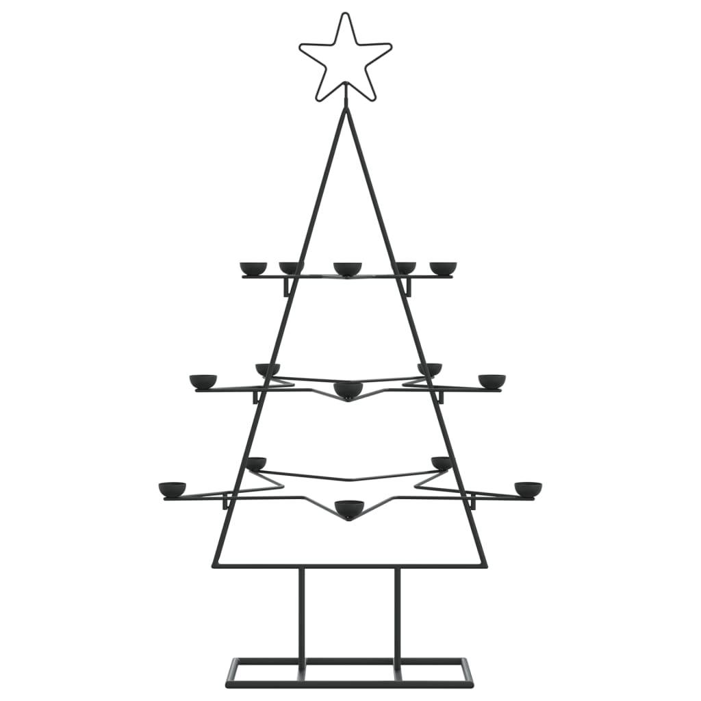 Vidaxl - Arbre de Noël en métal pour décoration noir 105 cm vidaXL 4018963 - Image 5