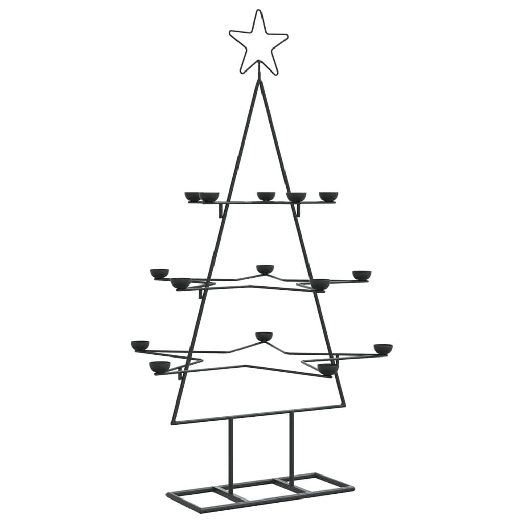 Vidaxl - Arbre de Noël en métal pour décoration noir 105 cm vidaXL 4018963 - Image 2
