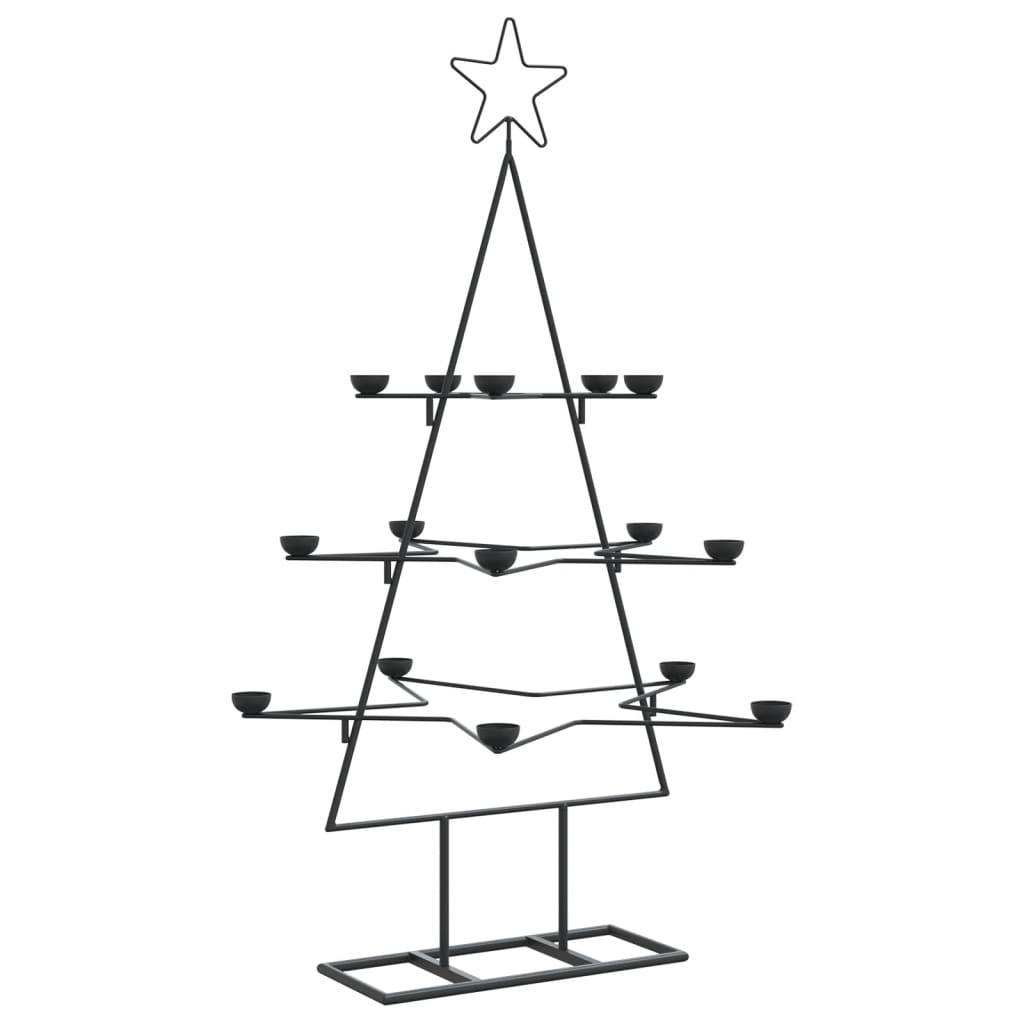 Vidaxl - Arbre de Noël en métal pour décoration noir 105 cm vidaXL 4018963 - Image 7