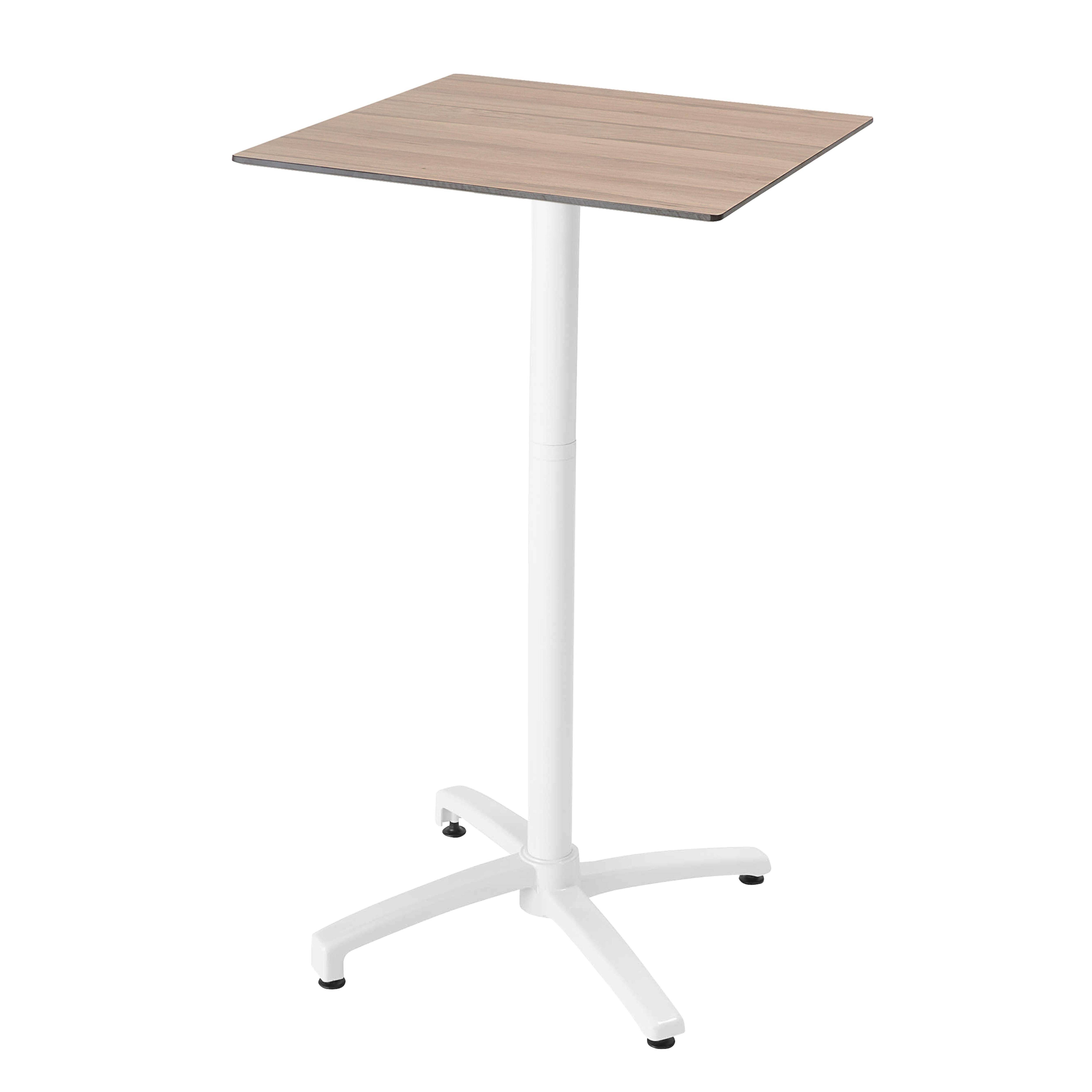 Oviala - Table haute de terrasse 60 x 60 cm inclinable chêne naturel Opéra - Oviala - Image 1