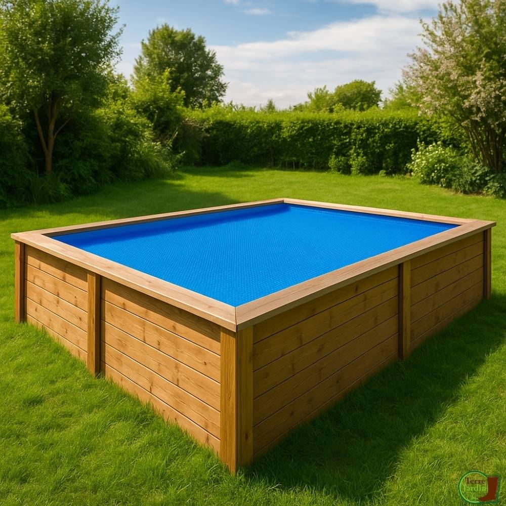 Terre Jardin - Bâche à bulles piscine rectangulaire 400 microns 8 x 4 Bleu - Image 5
