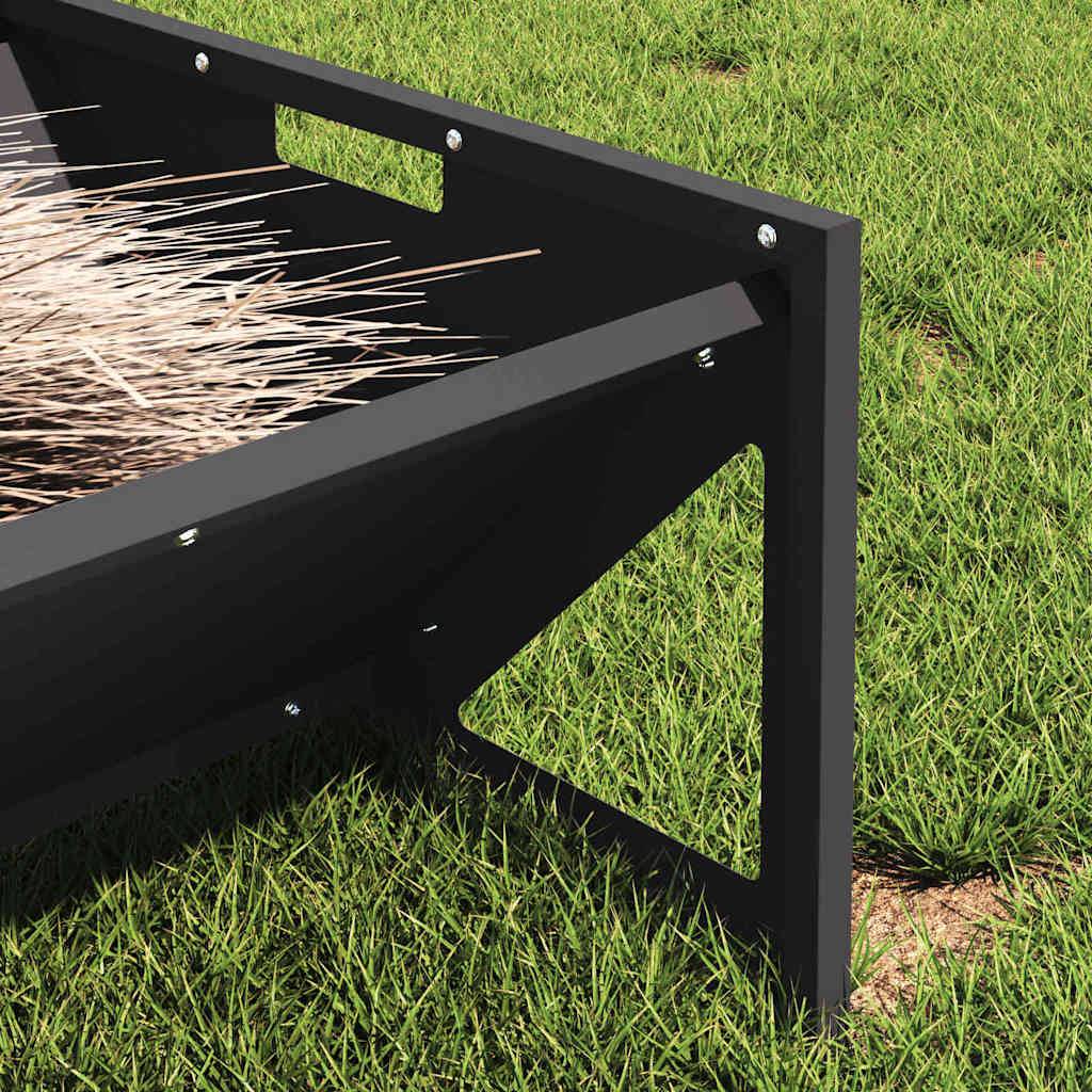 Auge Bétail Acier 10kg Mangeoire Sol Jardin Ferme Noir - ComfortXL Outdoor Living - Image 4