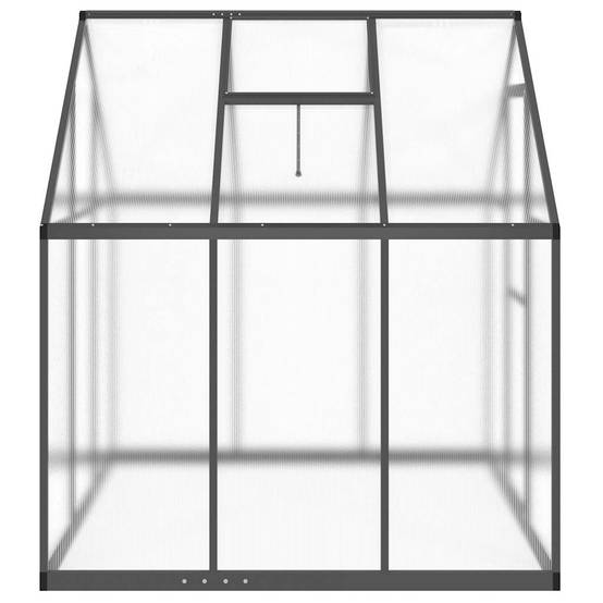 Serre de Jardin Aluminium Polycarbonate Culture Plantes 169x169x195cm Anthracite - ComfortXL Outdoor Living - Image 4