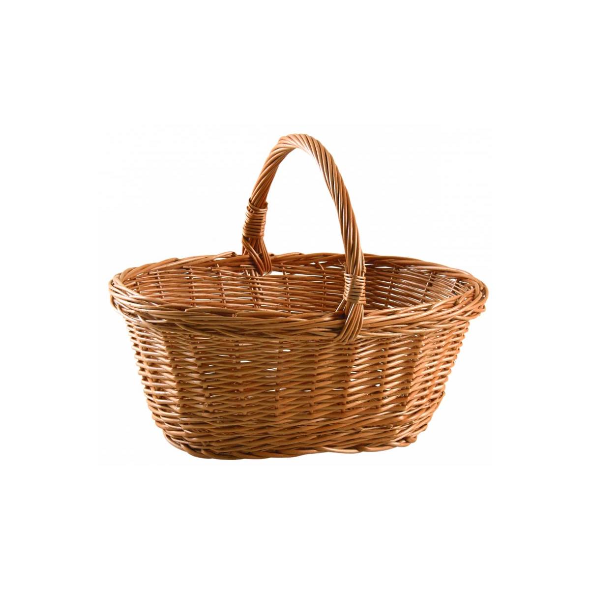 Panier rond en osier 2 teintes