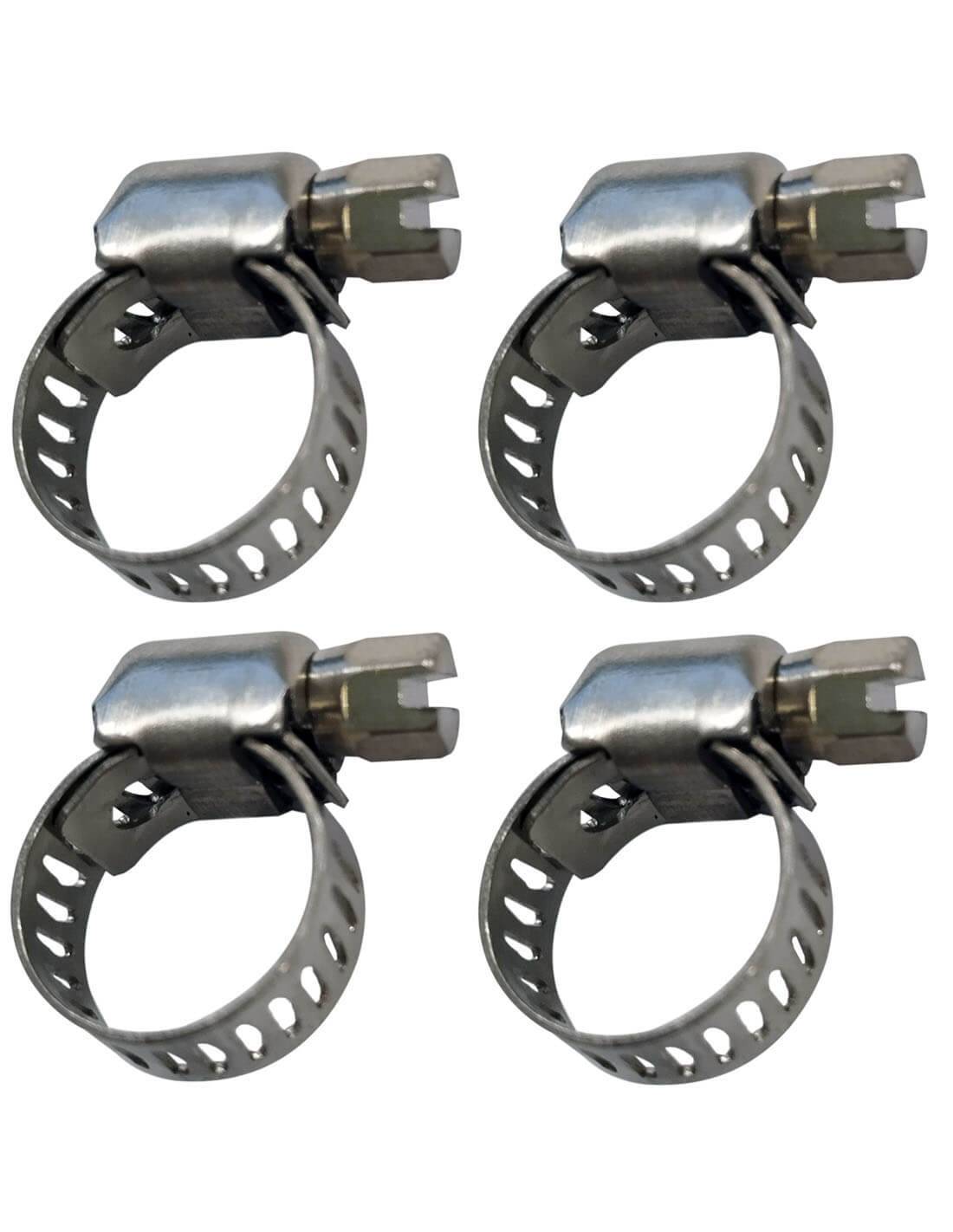 Collier de serrage inox - 8-12 mm (lot de 4)