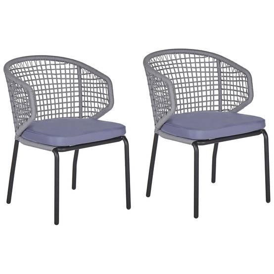 Chaise de jardin Aluminium Gris PALMI - Beliani - Image 1