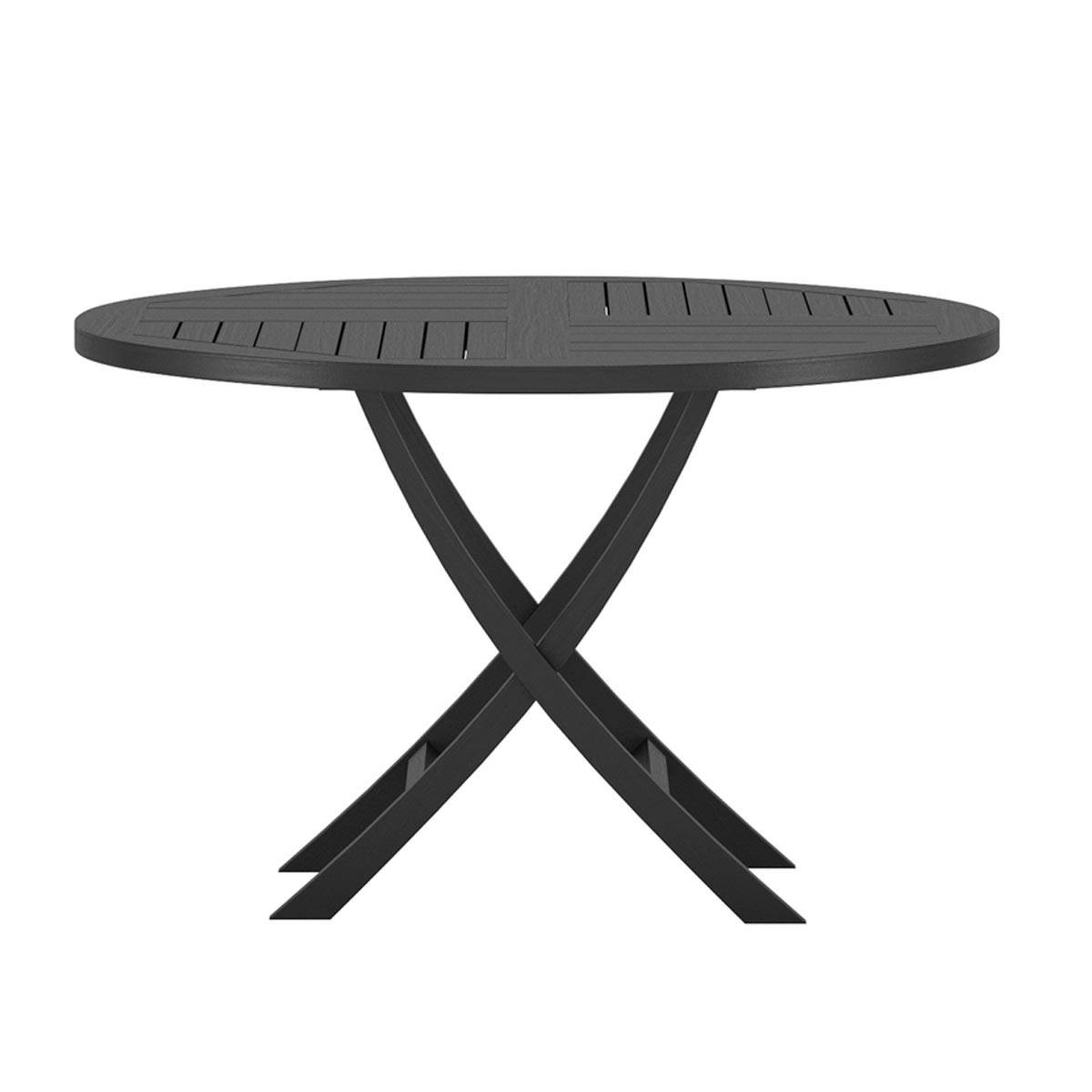 Table de Jardin Ronde "Kenya" 120cm Noir - Image 2