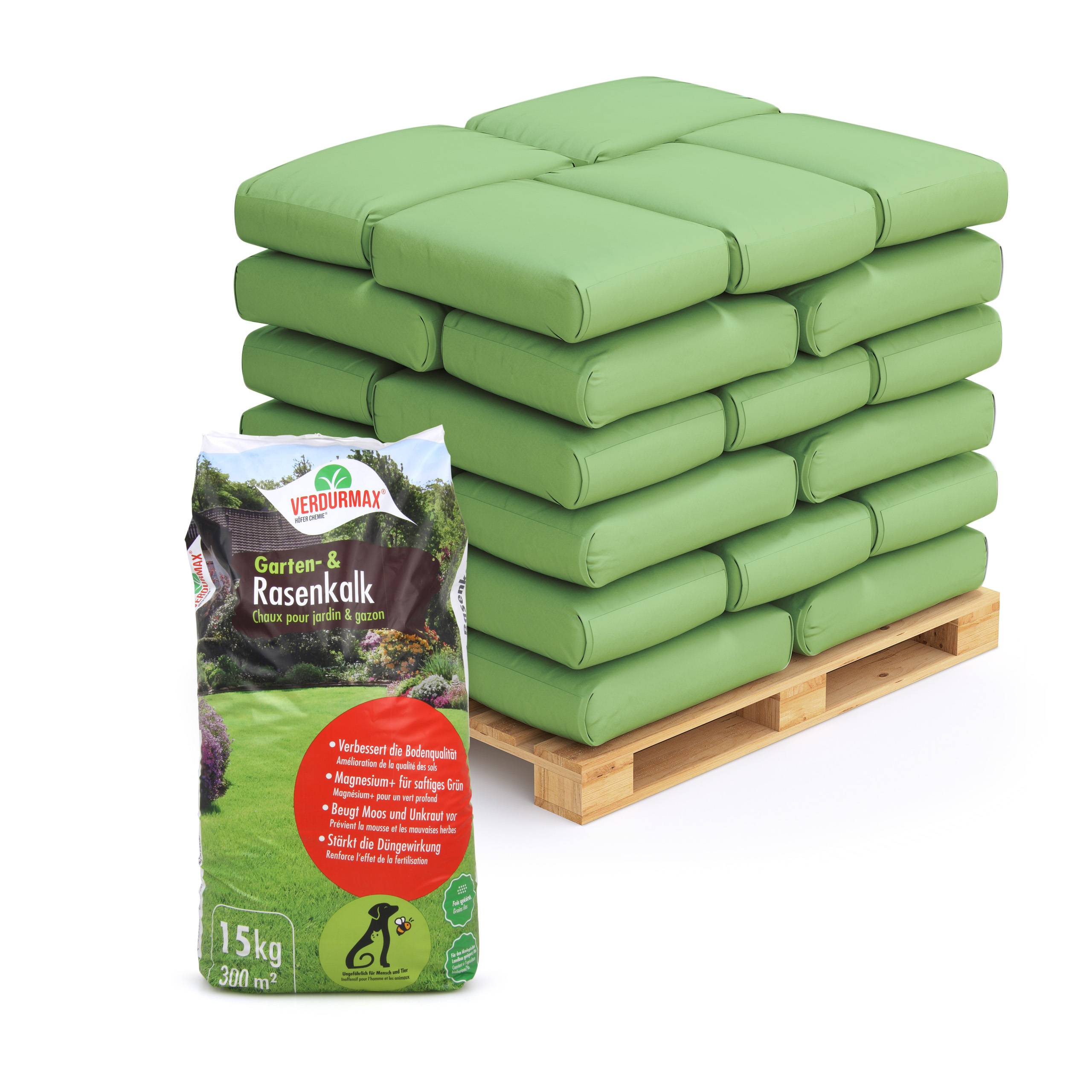 15 kg VERDURMAX® Chaux pour jardin et pelouse x 66 - Image 1