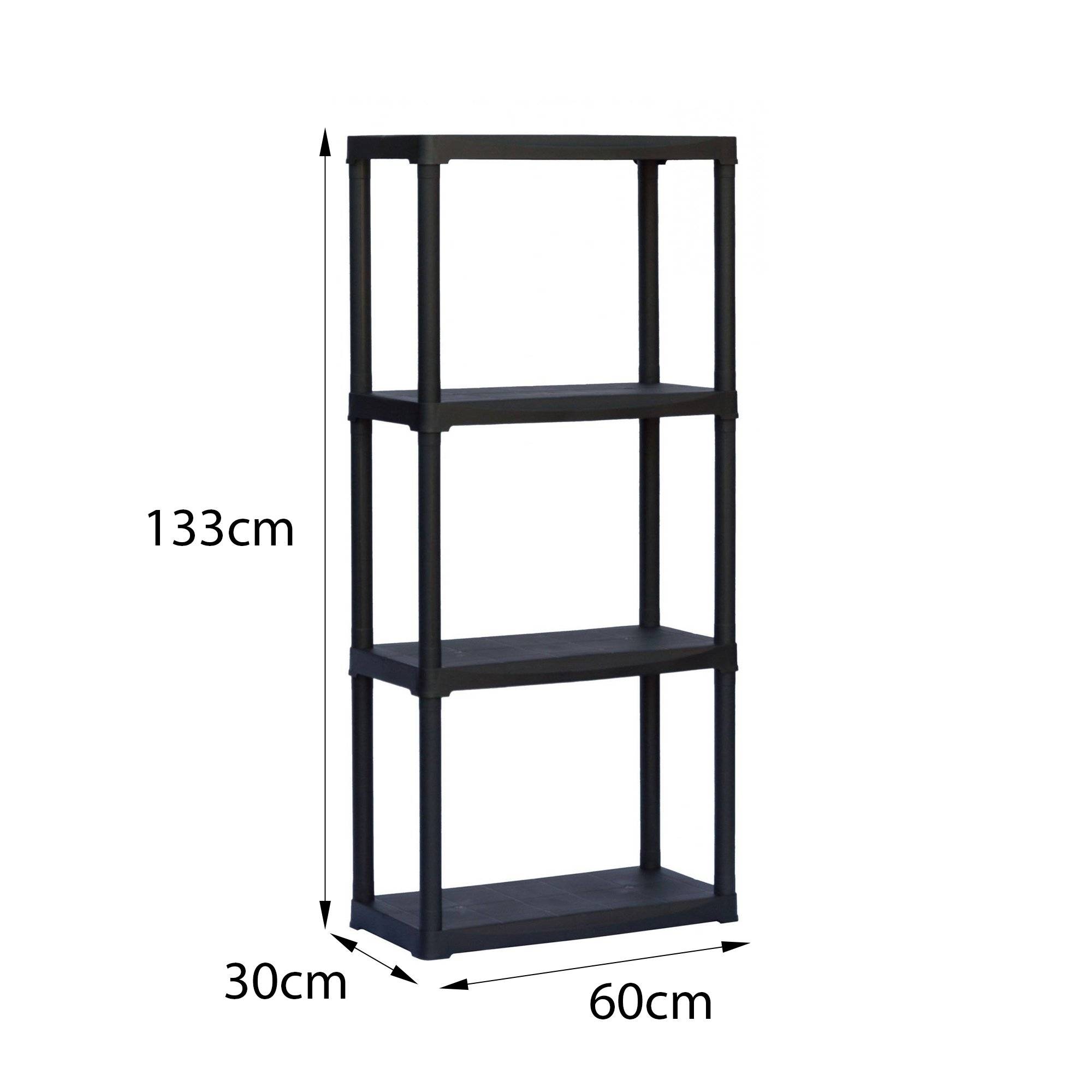 Dmora - Armoire d'extérieur Dbellucc, Étagère extérieure, Armoire de balcon polyvalente, Armoire d'extérieur, Anthracite, 60x30h133 cm - Dmora - Image 3