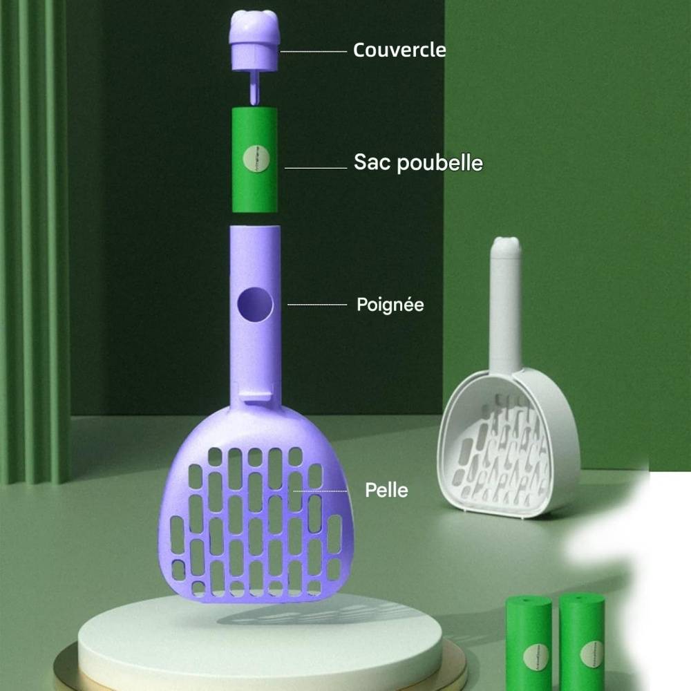 Lytech - Pelle à Litière Pour Chats avec Support et Sacs Durable Facile à Nettoyer - Lytech - Image 2