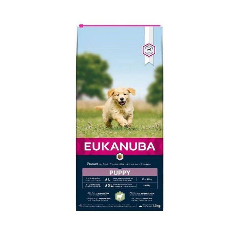 Eukanuba - CROQUETTES CHIEN PUPPY JUNIOR AGNEAU LARGE - EUKANUBA 12 kg