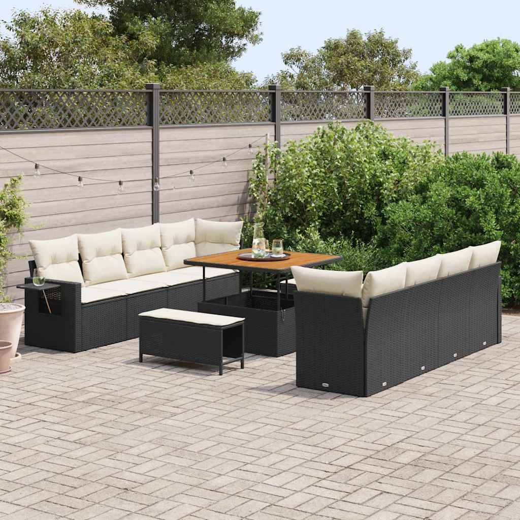 ComfortXL - Salon Bas de Jardin Résine Tressée 11 pcs Table Elevable Coffre Étanche – ComfortXL Outdoor Living - Image 1