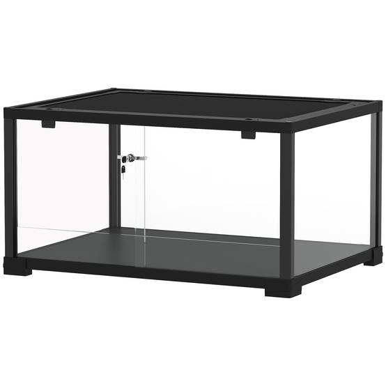 Terrarium pour reptiles verre noir 60 x 45 x 32 cm - PANGIVO - Image 2