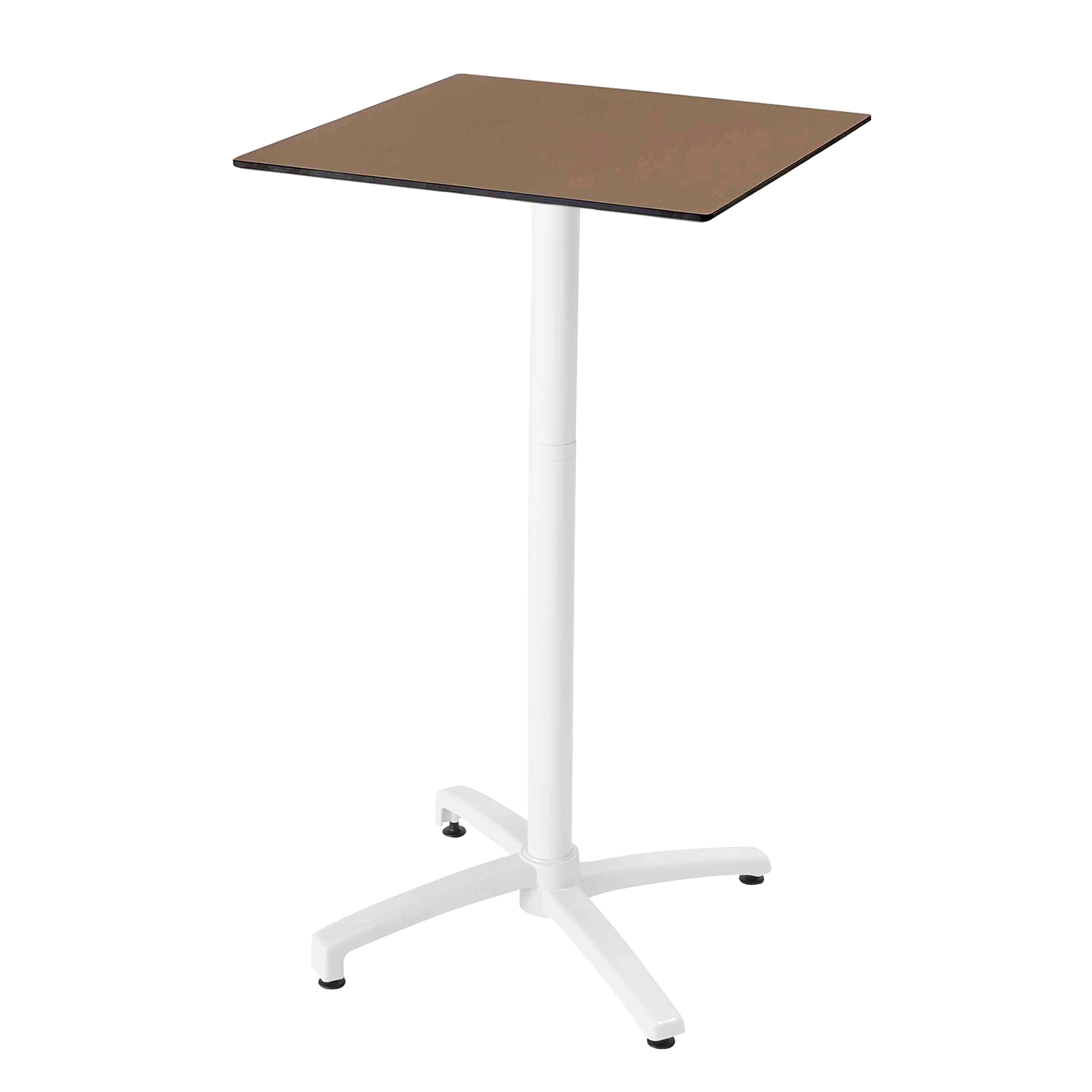 Oviala - Table haute de terrasse 60 x 60 cm inclinable stratifié taupe Opéra - Oviala - Image 1