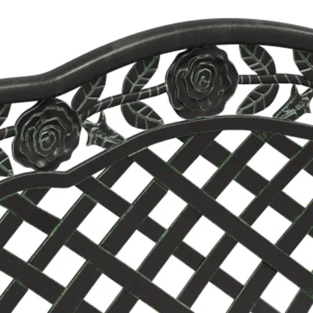 Maison Chic - Banc de jardin - Banc d'extérieur - Banquette 108 cm Aluminium coulé Vert - Image 6