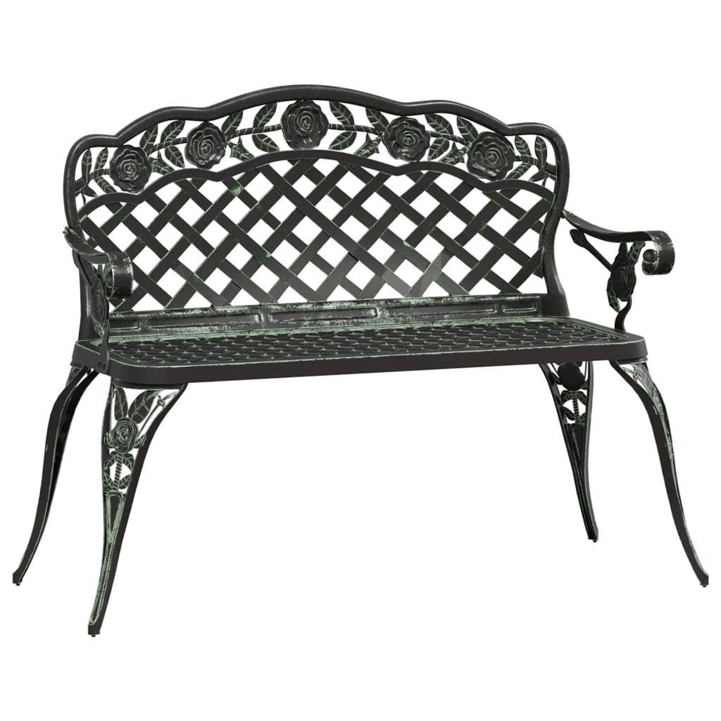 Maison Chic - Banc de jardin - Banc d'extérieur - Banquette 108 cm Aluminium coulé Vert - Image 1