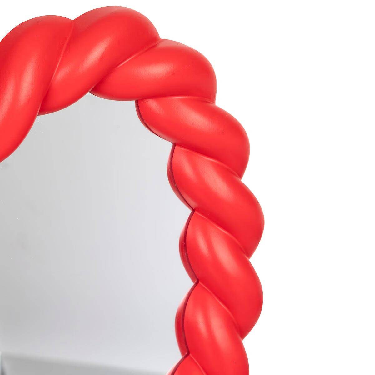 Miroir Enfant Cœur Torsadé "Amour" 33cm Rouge - Image 2