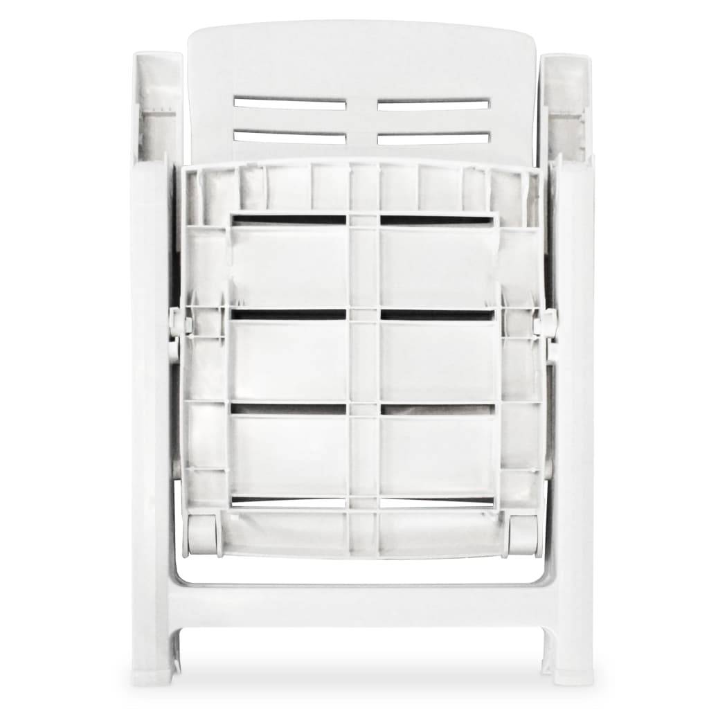 Vidaxl - Ensemble à manger d'extérieur 7 pcs Plastique Blanc vidaXL 275075 - Image 8