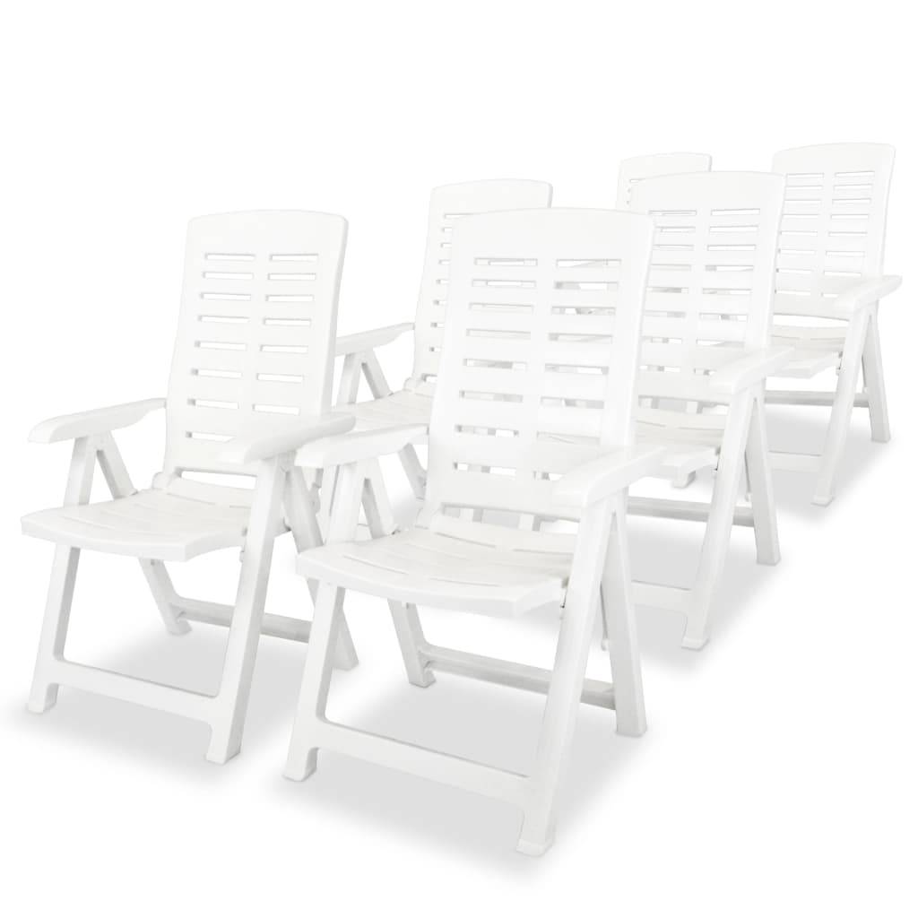 Vidaxl - Ensemble à manger d'extérieur 7 pcs Plastique Blanc vidaXL 275075 - Image 9