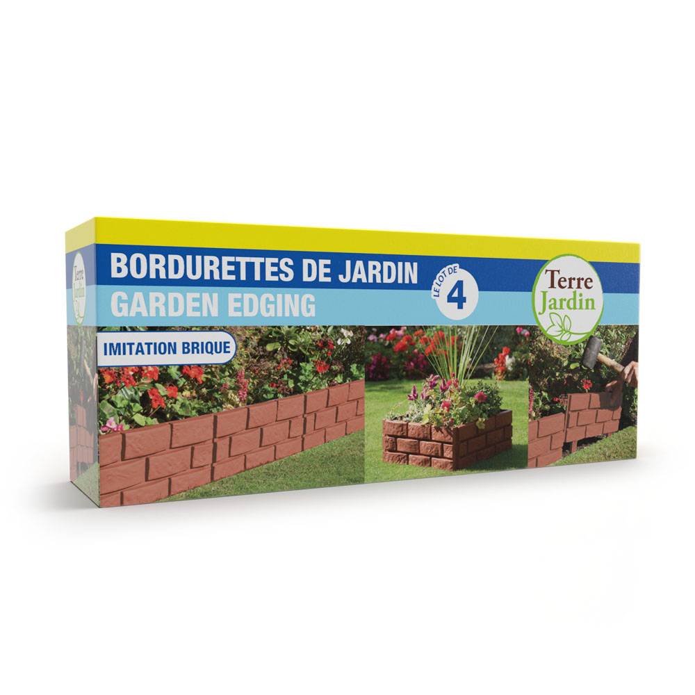 Bordures de jardin imitation brique - Vendu par 4 - Image 2