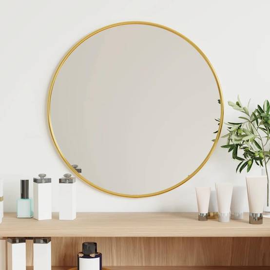 Miroir mural Doré Ø 40 cm Rond Maison Chic - Image 2