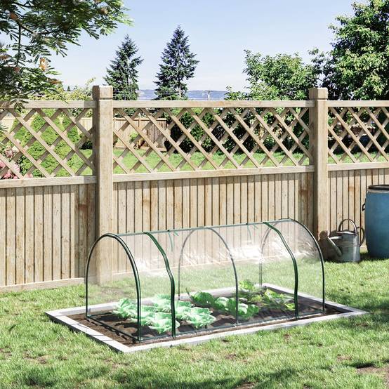 Serre de forçage acier et plastique pour potager extérieur croissance 200x100x80cm transparent - ComfortXL Outdoor Living - Image 4