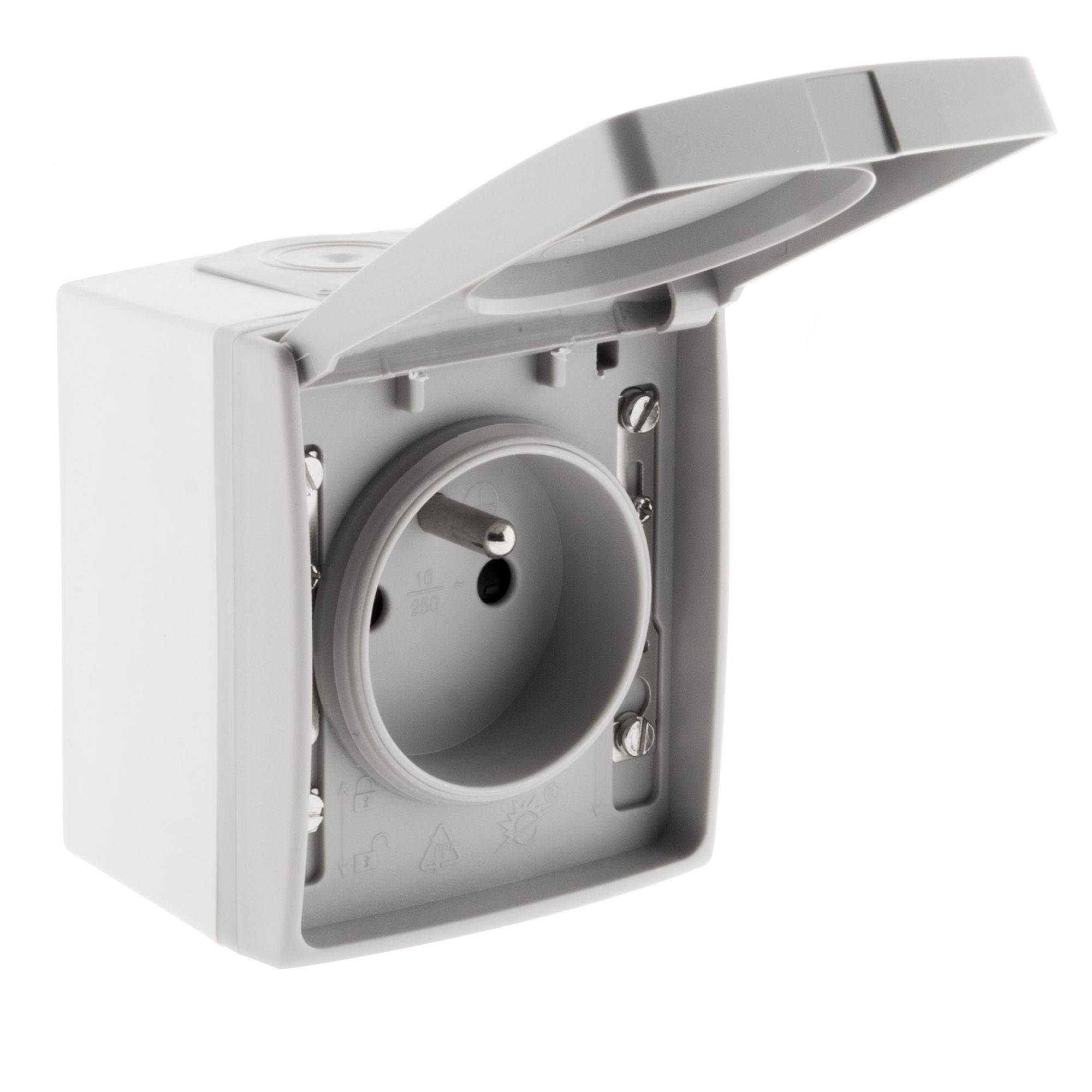 Zenitech - Prise 2 pôles + Terre 16A Orok - IP55