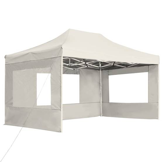 Vidaxl - Tente de réception pliable avec parois Aluminium 4,5x3 m Crème vidaXL 45496 - Image 2