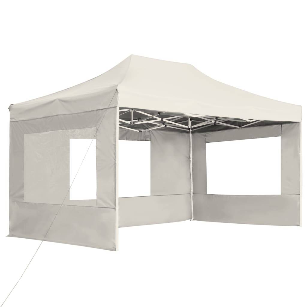 Vidaxl - Tente de réception pliable avec parois Aluminium 4,5x3 m Crème vidaXL 45496 - Image 2