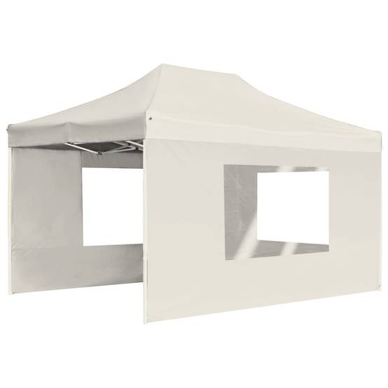 Vidaxl - Tente de réception pliable avec parois Aluminium 4,5x3 m Crème vidaXL 45496 - Image 9
