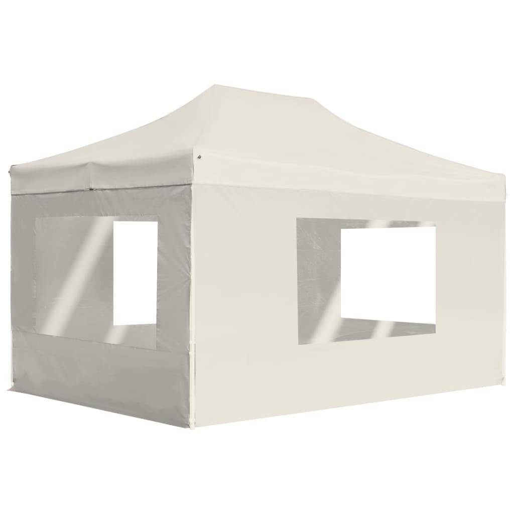 Vidaxl - Tente de réception pliable avec parois Aluminium 4,5x3 m Crème vidaXL 45496 - Image 1