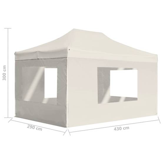 Vidaxl - Tente de réception pliable avec parois Aluminium 4,5x3 m Crème vidaXL 45496 - Image 3