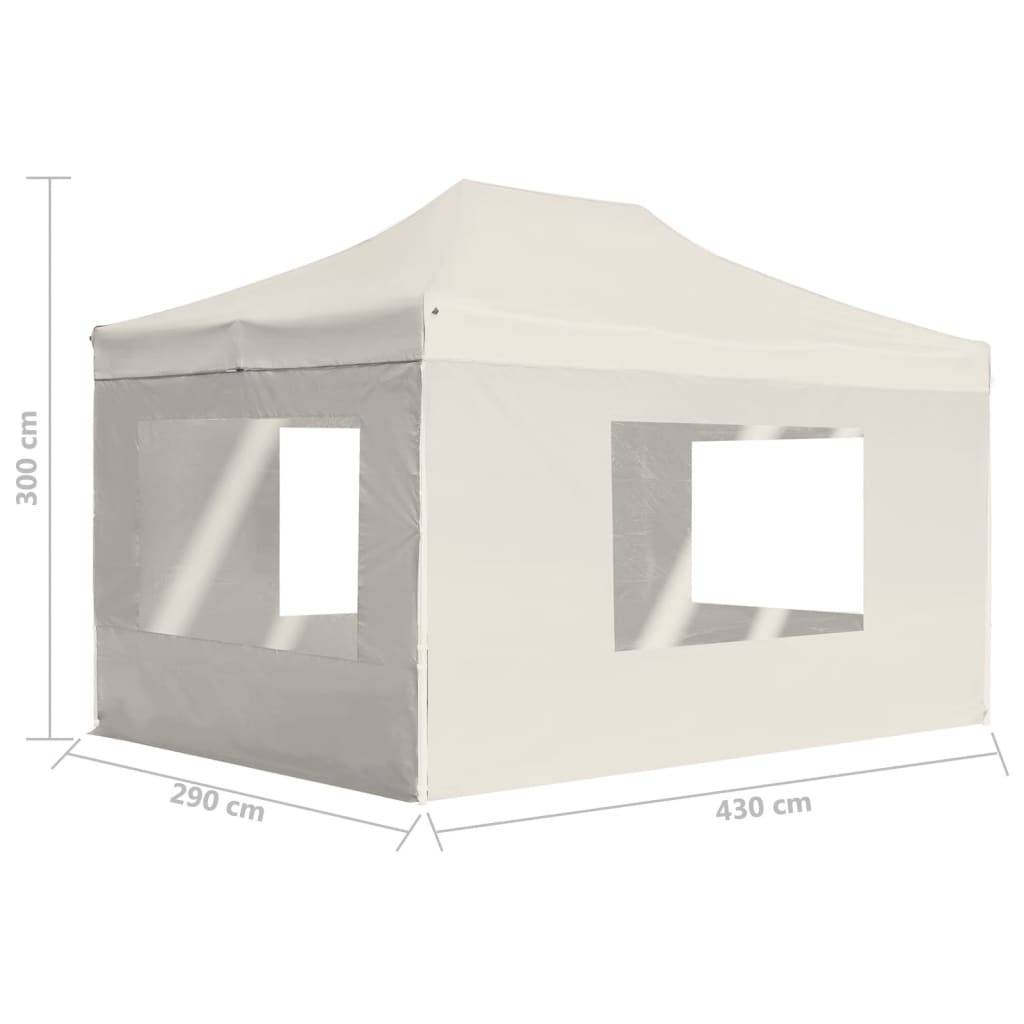 Vidaxl - Tente de réception pliable avec parois Aluminium 4,5x3 m Crème vidaXL 45496 - Image 3