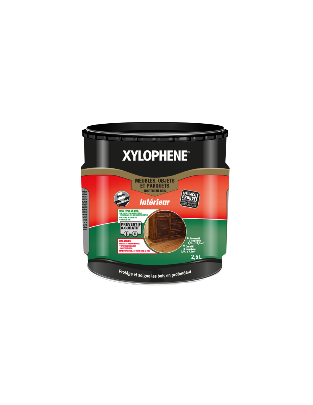 Sans Marque - Xylophène Traitement Bois 2.5l Traitement Bois Multi-usage Intérieur - Xylophène