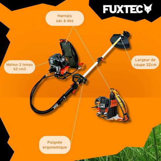 FUXTEC - Débroussailleuse thermique 3 CV 52 cm³ à dos multifonction – FX‑MS152T – Fuxtec - Image 6