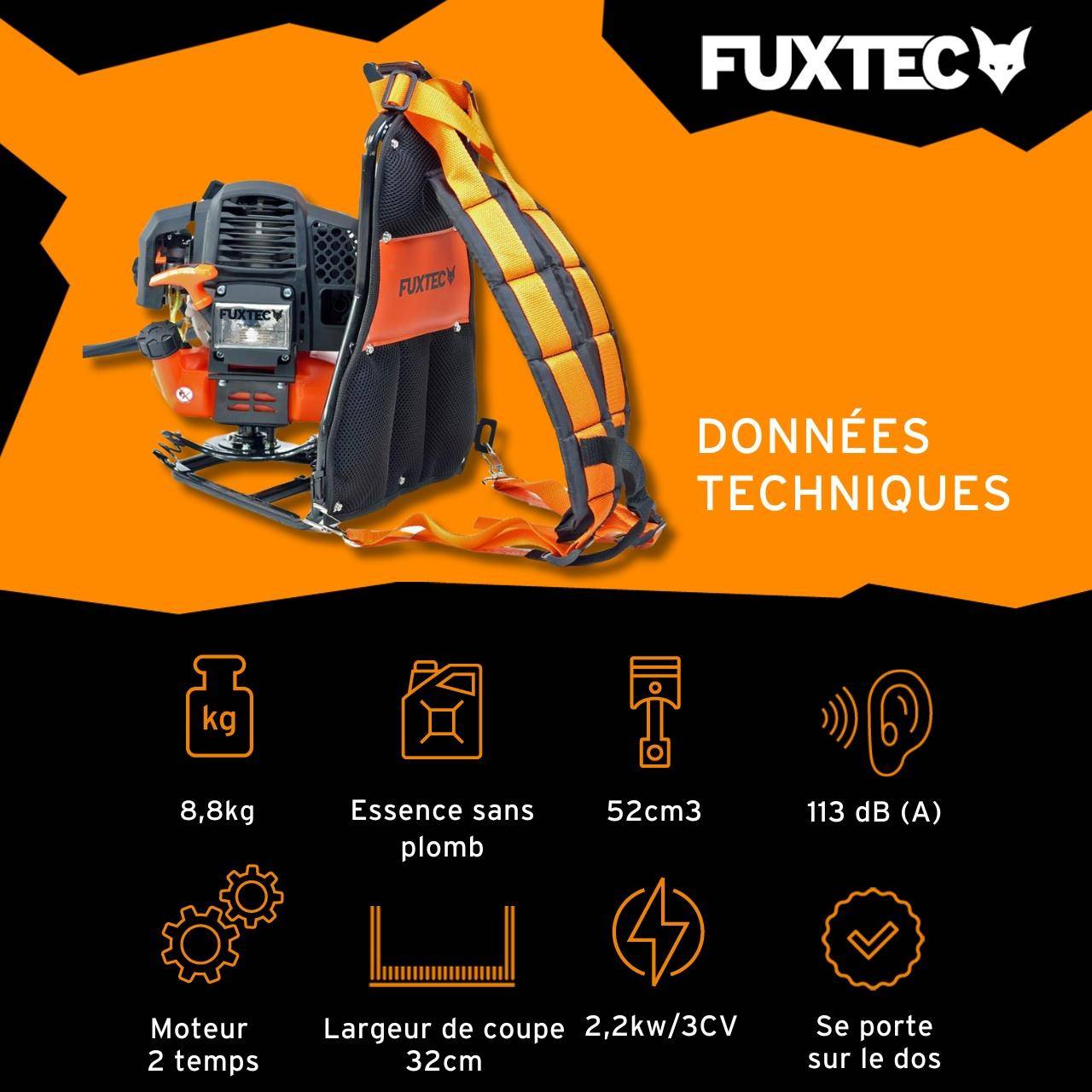FUXTEC - Débroussailleuse thermique 3 CV 52 cm³ à dos multifonction – FX‑MS152T – Fuxtec - Image 3