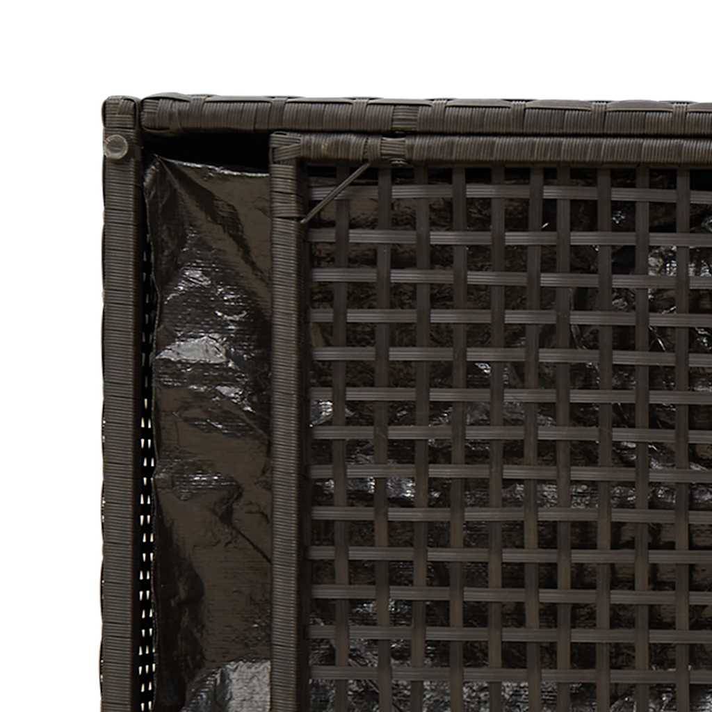 Banc Coffre Rangement Résine Tressée Jardin Assise 100cm Noir - ComfortXL Outdoor Living - Image 10