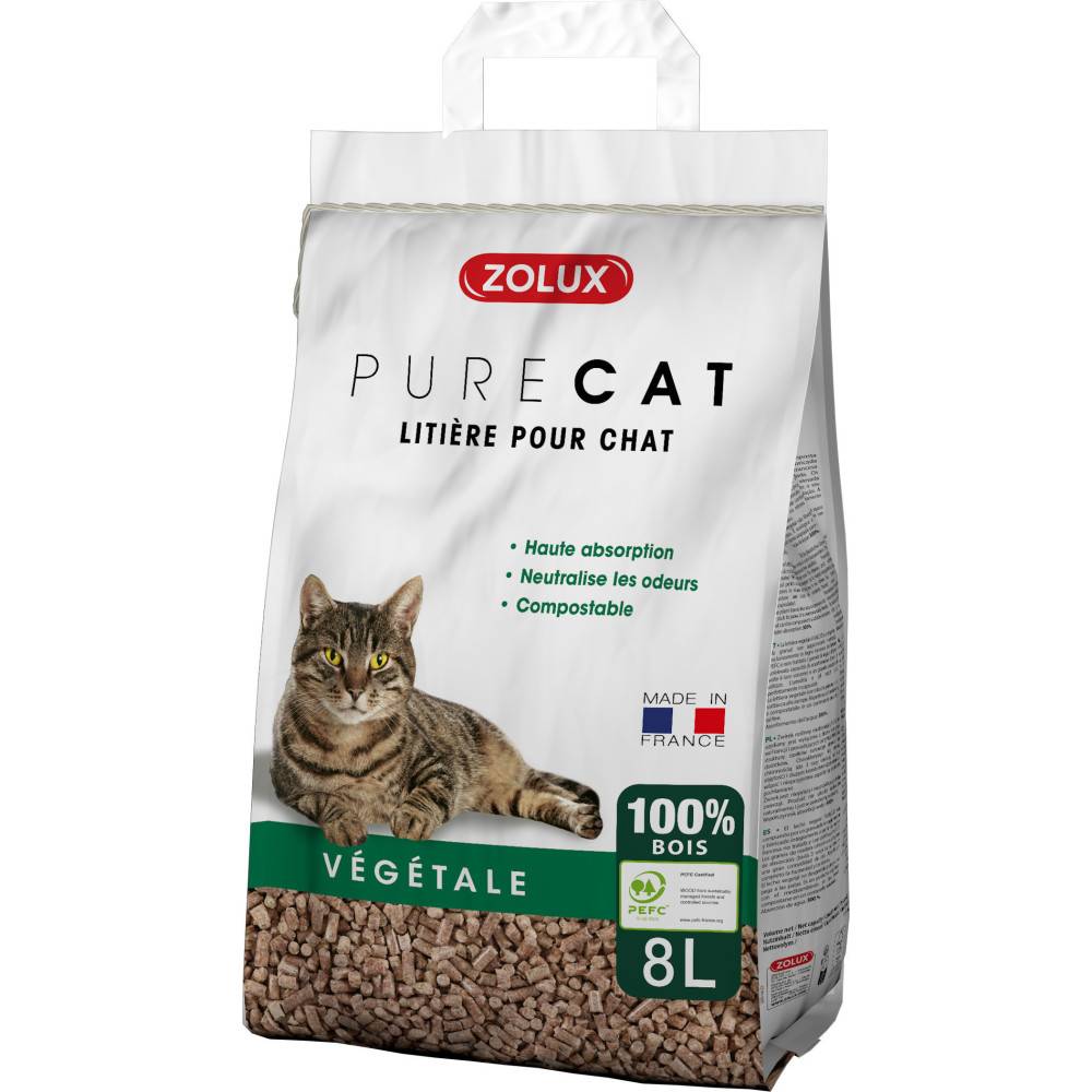 Zolux - zolux - Litière végétale granules de bois PureCat 8 L soit 5.66 kg pour chat - Image 3