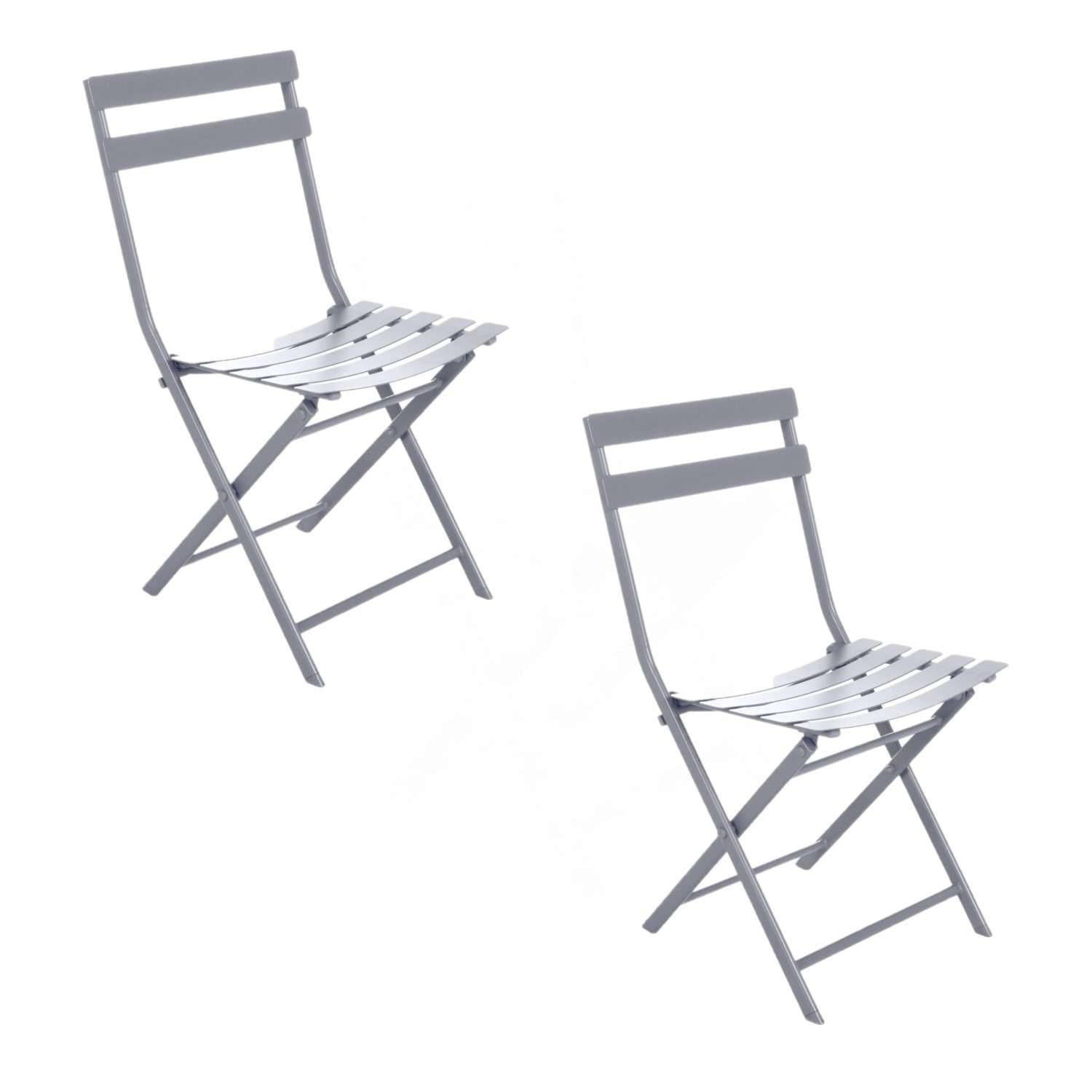 Hesperide - Lot de 2 chaises de jardin pliables en métal Greensboro - Hespéride - Image 1