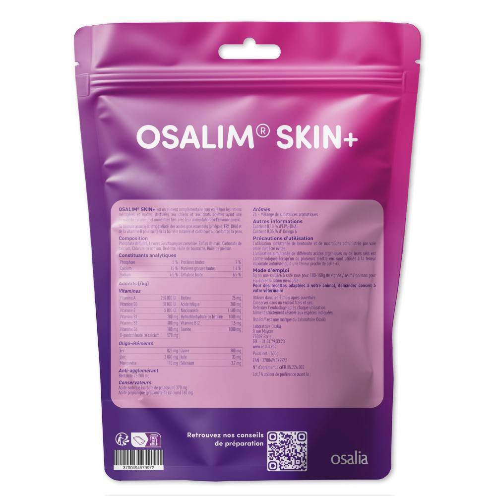 OSALIM Skin+ Chien - Laboratoire Osalia 500 g - Image 2