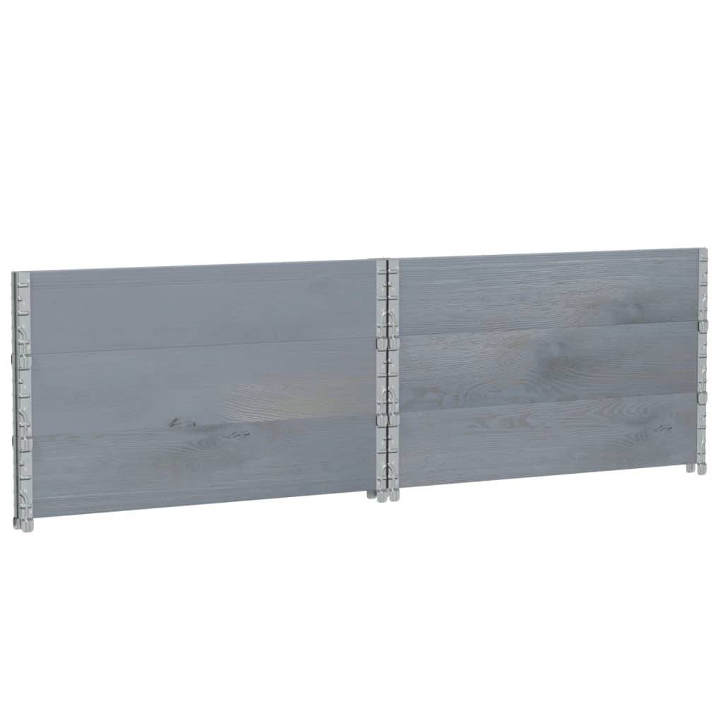 Jardinière bois de pin massif gris 100 x 100 x 60.5 cm - PANGIVO - Image 6
