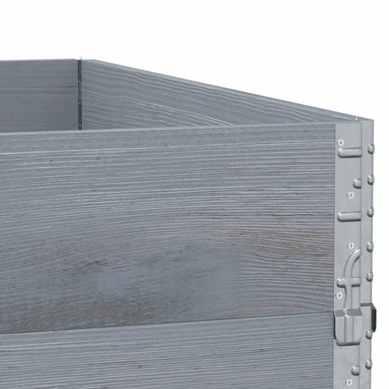 Jardinière bois de pin massif gris 100 x 100 x 60.5 cm - PANGIVO - Image 7
