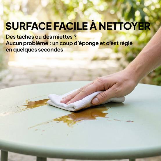 Table basse de jardin métal vert foncé 50 x 50 x 45.5 cm - PANGIVO - Image 7